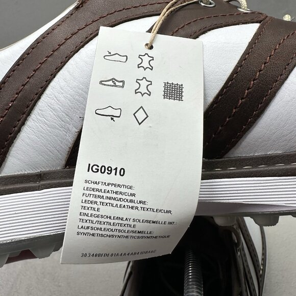 adidas‎ MC-Z Traxion Mens Size 11 Golf Shoes White Leather Spikeless NEW main image 6